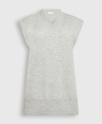 Cashmere sleeveless pullover