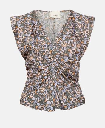 Silk-blend top Lonea