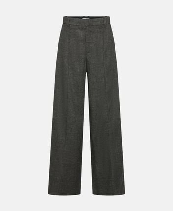Linen-blend trousers