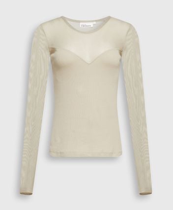 Mesh long-sleeved top Mandarina