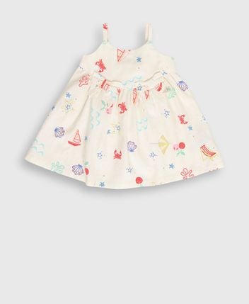 Linen-blend dress