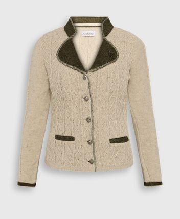 Traditional wool-blend cardigan
