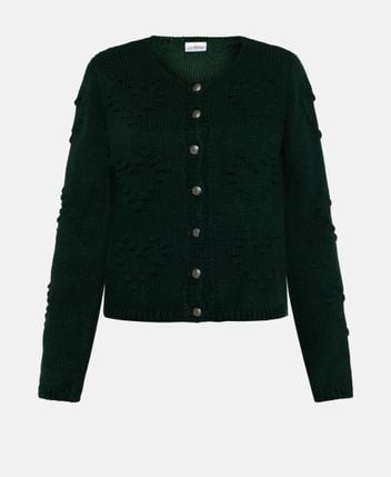 Traditional wool-blend cardigan