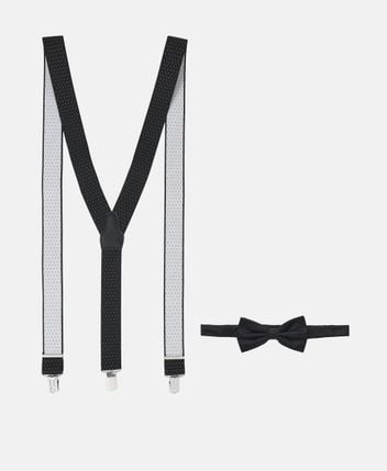 Bow tie and suspenders set