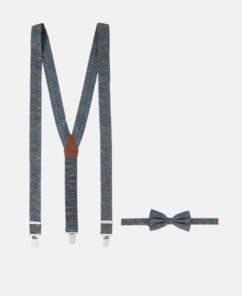 Bow tie and suspenders set