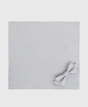 Silk bow tie and pocket square
