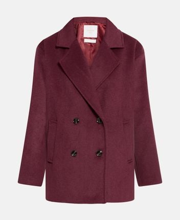 Wool-blend short coat