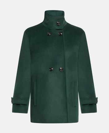 Wool-blend short coat