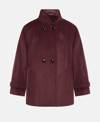 Wool-blend short coat