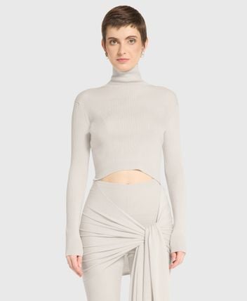 Silk cashmere pullover Sable