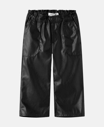 Leather-look trousers