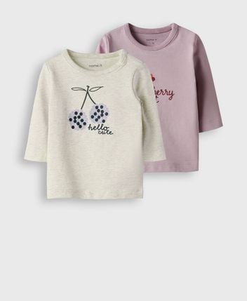 Long-sleeved top, pack of 2 Bisa