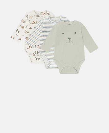 Long-sleeved body, pack of 3 Base