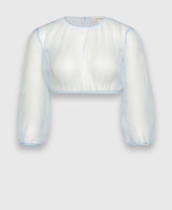 Silk-blend Dirndl blouse Ophie