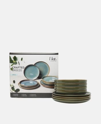 Plates, set of 8 Crafted Breeze
