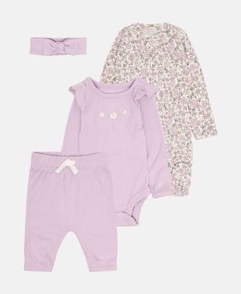 Romper, body and trousers set