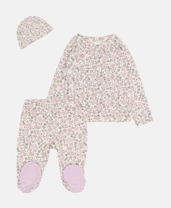 Long-sleeved shirt, trousers and hat set