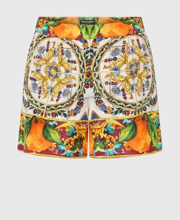 Silk-blend shorts