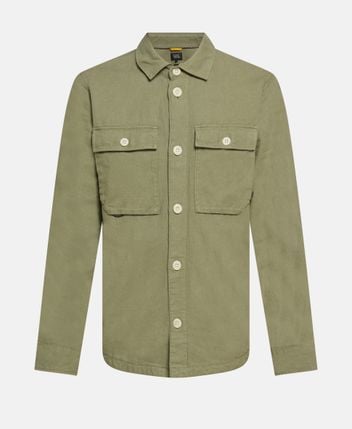 Linen-blend overshirt