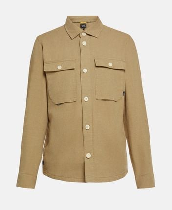 Linen-blend overshirt
