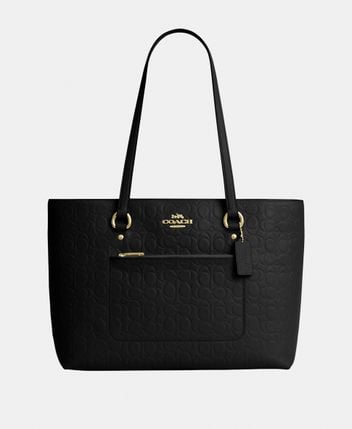 Leather tote bag