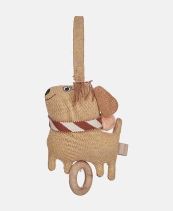 Soft toy with music box to hang up