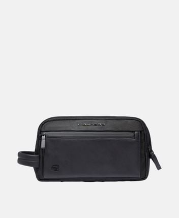 Leather wash bag
