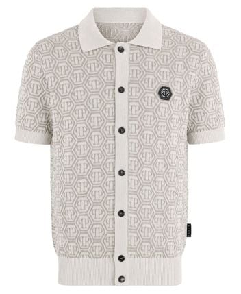Knitted polo shirt