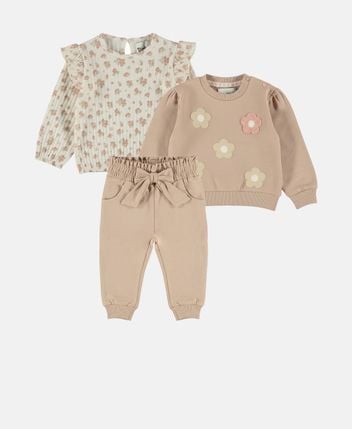 Sweatshirt, longsleeve & trousers set