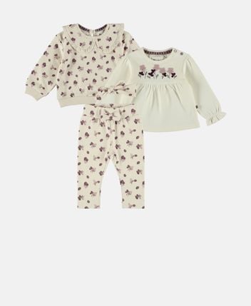 Set of dress, long-sleeved shirt and leggings