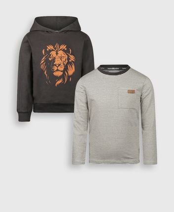 Hoodie and long-sleeved top