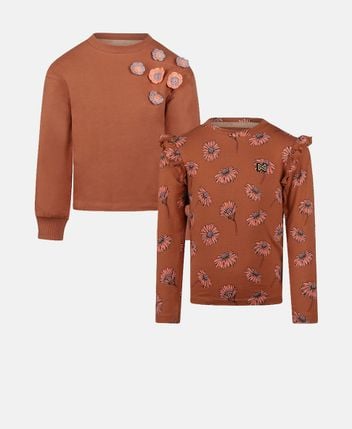 Sweatshirt and top set