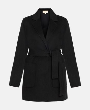 Wool-blend short coat