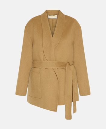 Wool-blend short coat