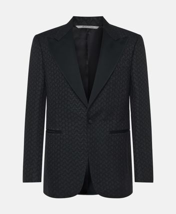 Wool-blend suit jacket