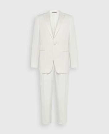 Linen-blend suit