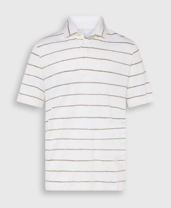 Linen-blend polo shirt