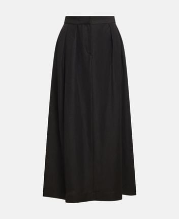 Linen-blend skirt