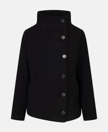 Wool-blend short coat