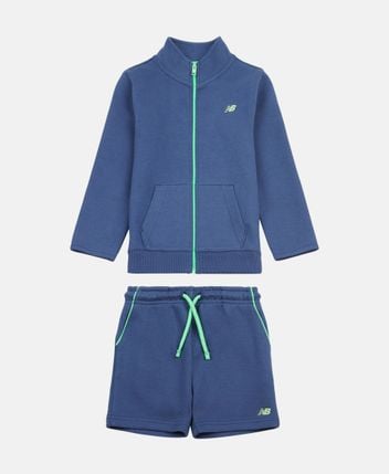 Sweat jacket and shorts set