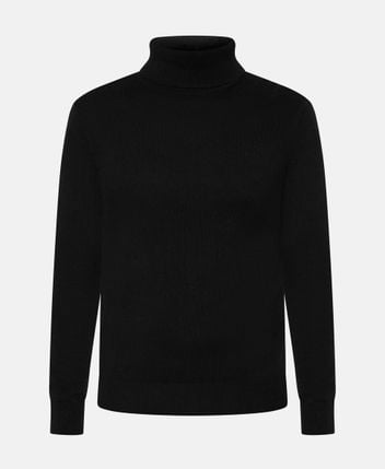 Silk cashmere rollneck