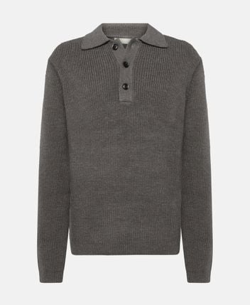 Wool-blend knitted polo shirt Rugby