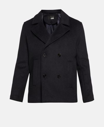 Wool-blend short coat