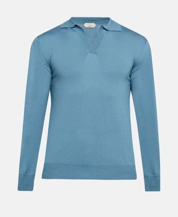 Woolen polo shirt