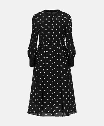 Linen-blend dress