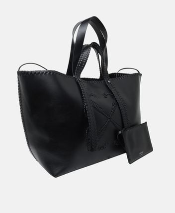 Leather tote bag