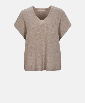 Cashmere sleeveless pullover