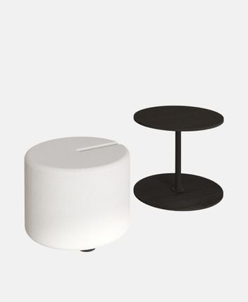 Side table with stool Vexana