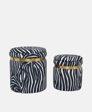 Stool set of 2 with storage space