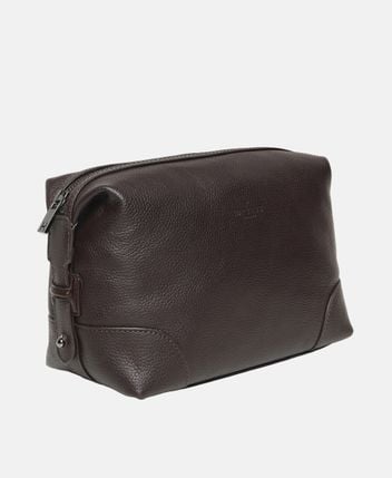 Leather wash bag